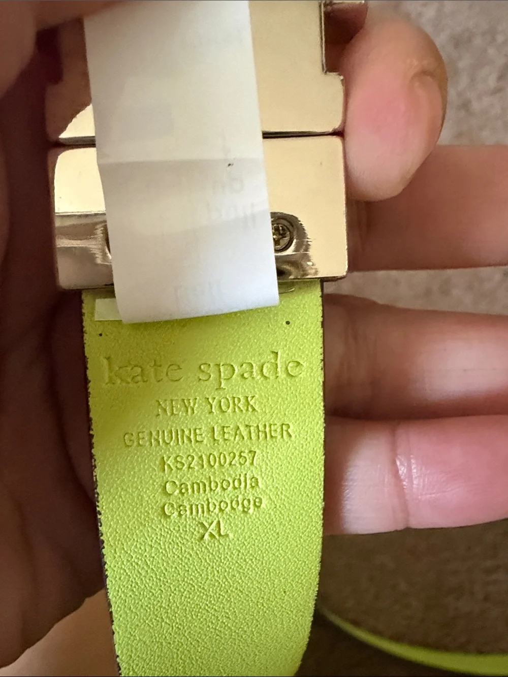 kate spade navy leather belt with gold-tone buckle and heart detail